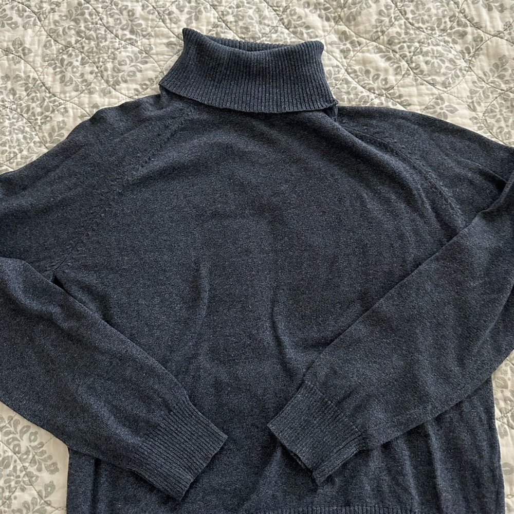 Grey Turtleneck Sweater